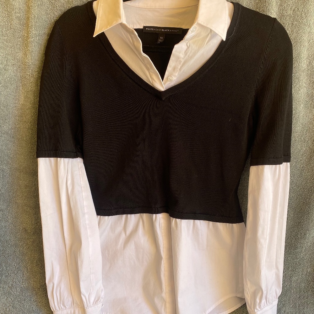 White House Black Market 2 in 1 Shirt, XS